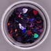 Purple Iridescent Hard Heart Glitters. 5 grams