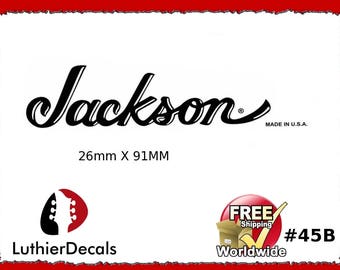 Jacks Guitar Headstock Decal Waterslide Decal Logo #45B