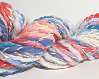 Handspun Flame Yarn - Super Bulky Weight Merino / Bamboo - 54 yards