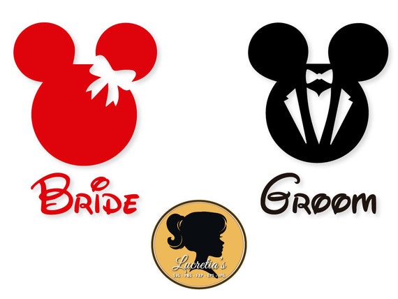 Download Bride and Groom svg Mickey MouseMinnie Mouse SVG files for