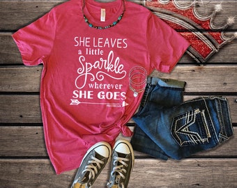 Christian T Shirts/ Sparkle Shirt/ Crew Neck Shirt/ Jesus Shirt/ Scripture Shirt/ Girl Power/ Bridesmaid gift/ gift for her/ Inspirational