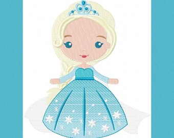 Elsa embroidery design frozen embroidery designs machine embroidery pattern disney princess applique design girl embroidery instant download
