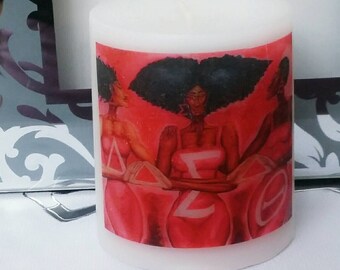 Delta Sigma Theta Sorority Candle, logo candle, personalized candle, birthday gift, anniversary gift