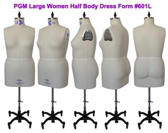 Women Plus Size Dress Form with Hip Industry Pro 601L Dress Form