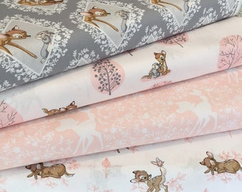 Bambi Collection Fat Quarter Bundle - 100% Cotton, Quilting and Patchwork Fabric