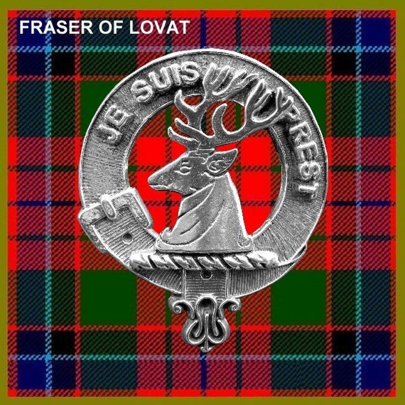 Fraser Clan Crest Scottish Pewter Cap Badge CB01