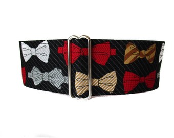 Bow Tie Martingale Collar, 2 Inch Martingale Collar, Bow Tie Dog Collar, Greyhound Collar, Sighthound Collar