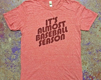 It's Almost Baseball Season Tee-Red-Alternative Apparel