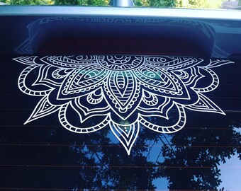 Mandala Car Decal Mandala Sticker Yoga Decal Boho Decor Flower Decal Mandala Car Sticker Pretty Decal Mirror sticker wall decal vinyl decal