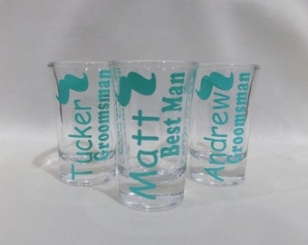 Personalized Shot Glasses, Bachelorette Shot Glass, Spring Break, Wedding Shot Glass, Bridal Party Gift, Bridesmaid, Wedding Favor