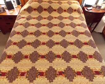 Log Cabin Patchwork Quilt