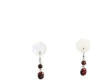 Dangling Maroon Gold Accented Earth Tone Earrings Gift for Her Under 20 Free Shipping to USA