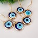 Special listing 145 pcs 4.5cm gold evil eye beads