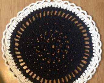 Handmade Crochet Round Rug