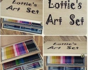 Large art set personalised with name