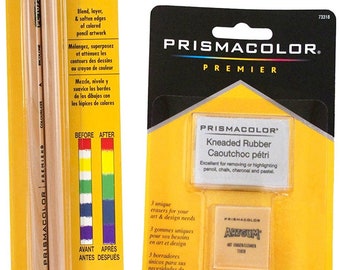 Prismacolor 2 Piece Premier Colorless Blender Pencils Plus 3 Eraser Set Bundle
