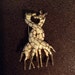 Vintage 1970s 1980s Brooch Pin Giraffes Twisted Necks Cream Gold Color *Sold As Is*