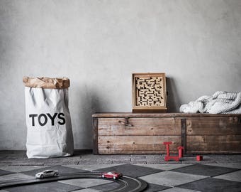 Toys paper bag storage of toys books or teddy bears - Kids interior