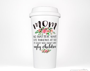 Travel Mug for Mom Gift, Funny Mom Mug, Mom Travel Cup, Funny Mothers Day Gift from Daughter, Mom Birthday Gift Travel Coffee Mug
