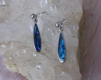Abalone Earrings, Paua Shell Earrings, Abalone Drop Earrings, Shell Earrings, Paua Shell Earrings, Paua Shell Drop Earrings, Abalone Drop