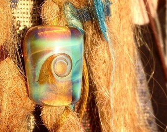 Cosmic Hair/Dreadlocks Bead, dreadlock bead, glass dread bead, glass bead, hair bead, dreadlock accessories, lampwork bead