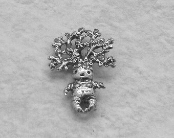 New Green Girl Studios Woman Mandrake Pewter Bead
