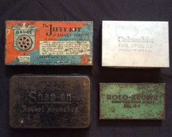 Vintage Metal Tool and Parts Boxes