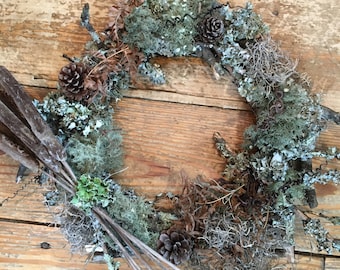 Hummingbird Nesting Material Wreath