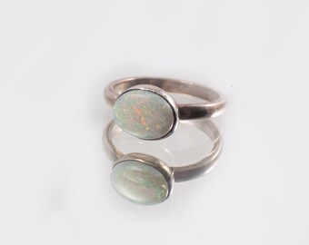 Sterling Silver Australian Opal Ring