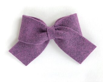 Purple felt hair bow - felt bows, hair bows, girls bows, baby bows, girls hair bows, felt hair bows, hair bows for girls, baby hair bows