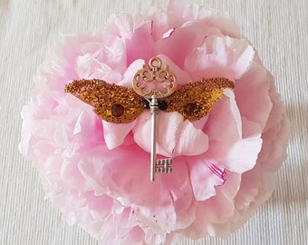 Winged key, keys with golden wings