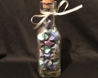 Glass Bottle With Origami Stars