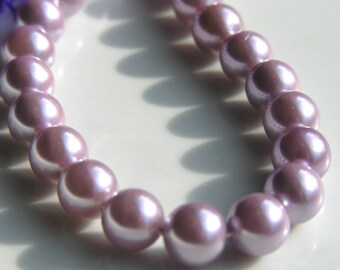 Pale Lavender South Sea Shell Pearl Beads 25