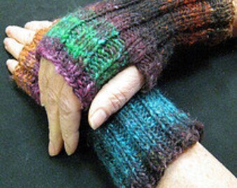 Hand Dyed Fingerless Gloves