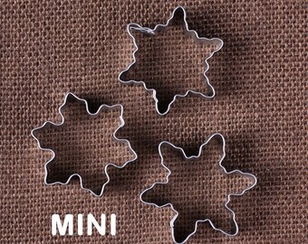 MINI Snowflake Cookie Cutter, Christmas Cookie Cutters, Frozen Party Snowflake Cookie Cutters, Mini Cookie Cutters, Holiday Cookie Cutters