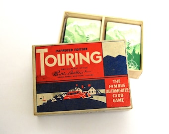 Touring Automobile Card Game by Parker Brothers, 1937 Edition