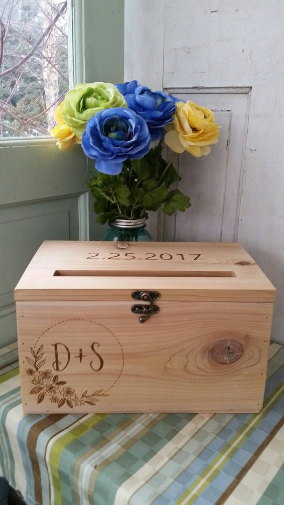 Wood Card Box Large Card Box Rustic Wedding Wedding Cards