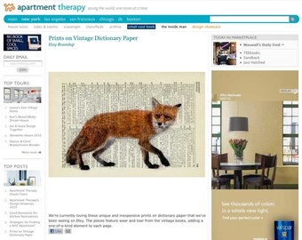 fox print on Apartment Therapy