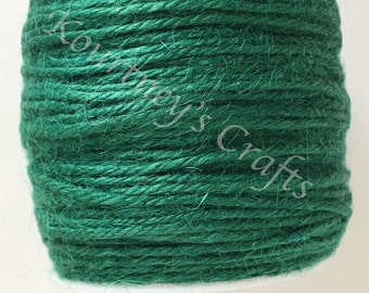 2mm Dark Green Jute Twine Cord Non-Polished 2mm 100M/Roll (Approx. 109 Yard)
