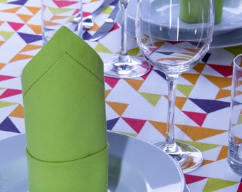 2 fabric Napkins, 40 x 40 cm, with Dekosaum, green