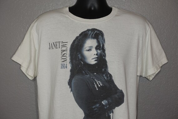1990 RARE Janet Jackson - XL Hanes Rhythm Nation World Tour 1990 Concert Vintage T-Shirt