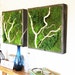 One 24"x24" Artisan Moss® Plant Painting®in Reclaimed Wood Frame. No Maintenance Green Wall Art. Real Preserved Plants.