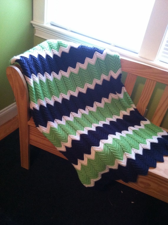 Items similar to Twin Ripple Crochet Blanket/Afghan Made to Order on Etsy