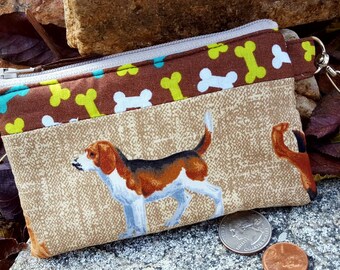 Dog Coin Purse, Puppy Zipper Wallet, Dog Change Purse, Earbud Pouch, Pocket Wallet, Kids Change Purse, credit card pouch