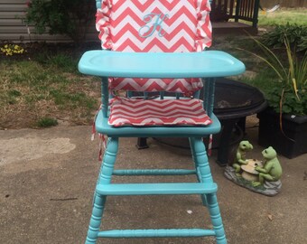 High Chair Cover. High chair pad.high chair cushion. highchair cover. wooden high chair pad.highchair cushion.highchair pad.vintage