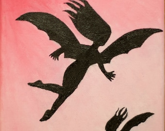 Fairy Silhouettes Acrylic Painting