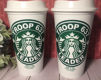 Personalized starbucks cup, Cookie mom, Personalized gift, Coffee lovers, Leader, Holiday gift, Girl Scouts, Christmas Gift,Troop Leader