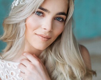 Wedding Headband, Bridal Headband, Pearl Headband, Bridal Crown, Wedding Hair Vine, Wedding Headpiece, Wedding Tiara, Bridal Hairpiece- MAIA