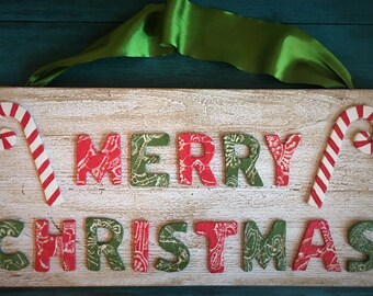 Ceramic Merry Christmas Sign
