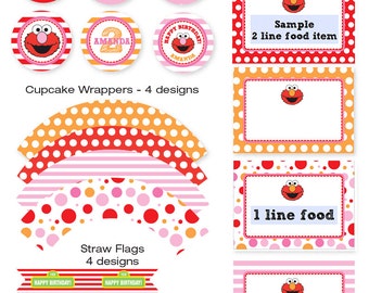 Printable Photo Booth Props Elmo Cookie Monster Oscar the